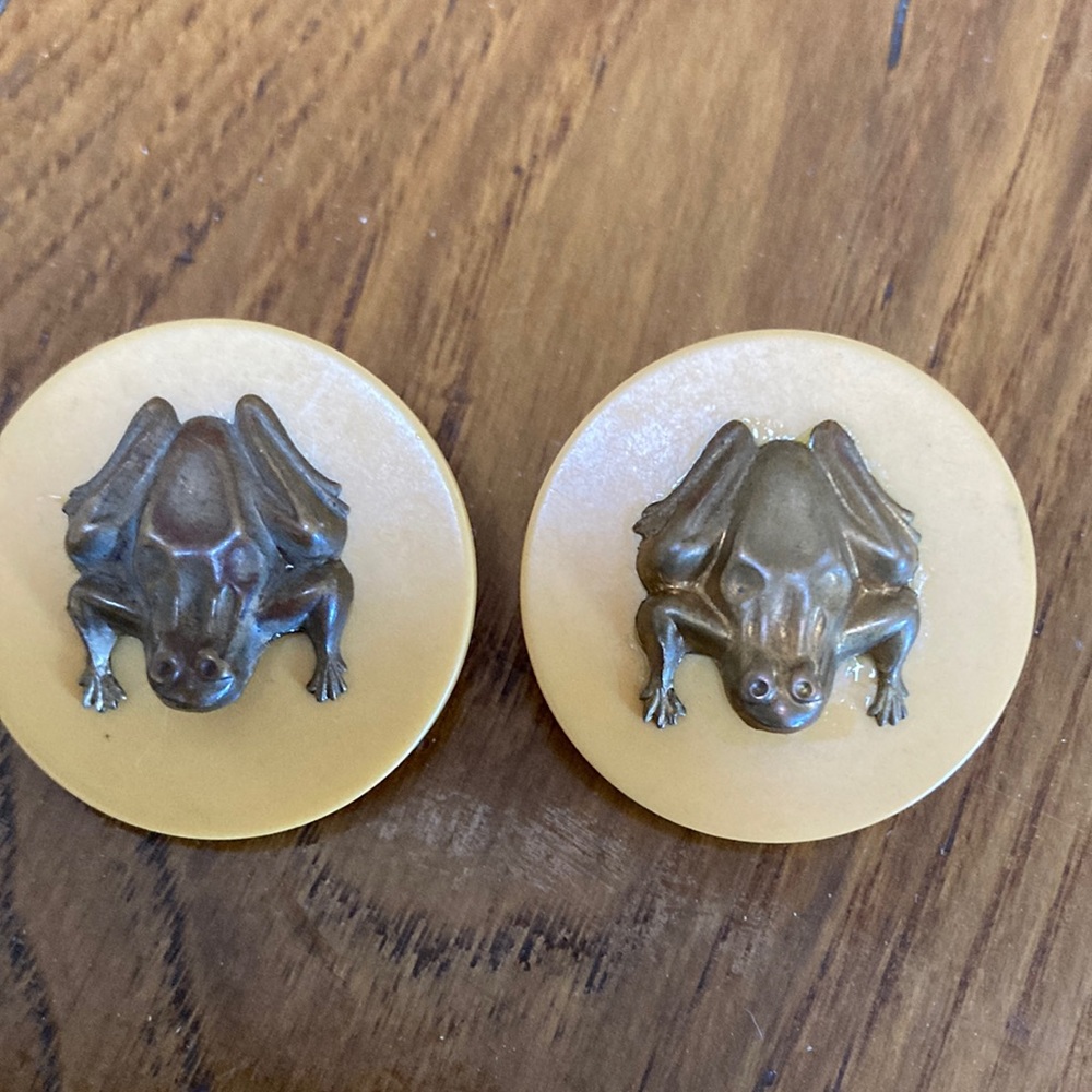 Toads on Vintage Poker Chips